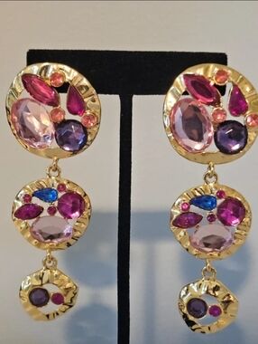 Vintage Park Lane Rhinestone Statement Earrings